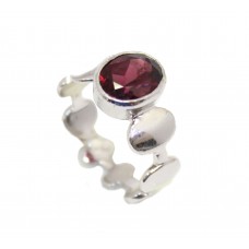 Garnet Ring Silver Sterling 925 Women's Jewelry Handmade Natural Gemstone A776